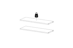 Tvilum Vegghylle-Trysil Hylleplate 75,4x26,45 cm Hvit