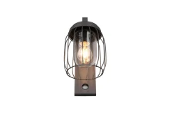 Trio Lighting Entré|Fasadebelysning-Tuela Vegglampe med rørelsesensor Antrasitt Antracit