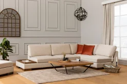Hjørnesofa-Tulima Sofa med Sjeselong Høyre Beige