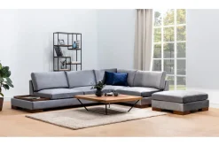 Tulima Sofa med Sjeselong m Krakk Høyre