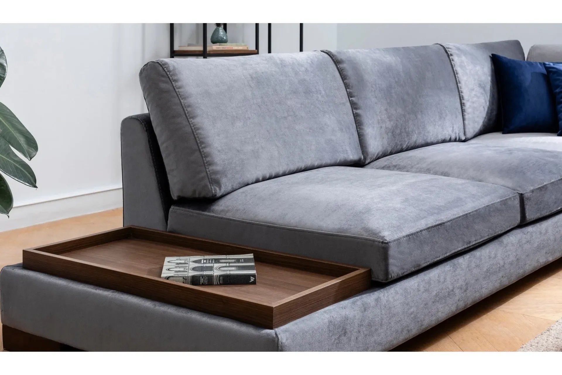 Tulima Sofa med Sjeselong m Krakk Høyre