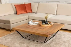 Hjørnesofa-Tulima Sofa med Sjeselong m Krakk Venstre Beige
