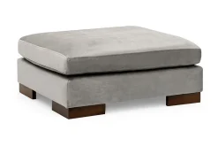 Hjørnesofa-Tulima Sofa med Sjeselong m Krakk Høyre Lysegrå