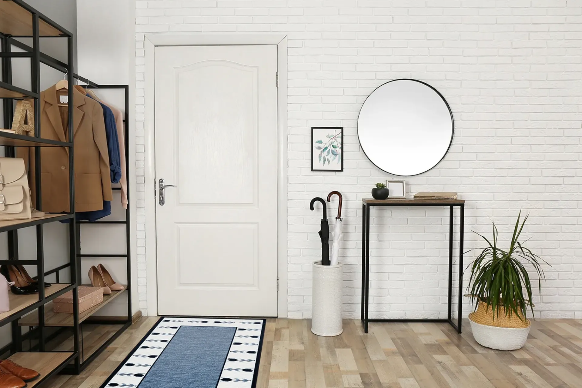 KM Home Flatvevde Tepper-Tulpan Flatvevd Matte 80x200 cm Blå
