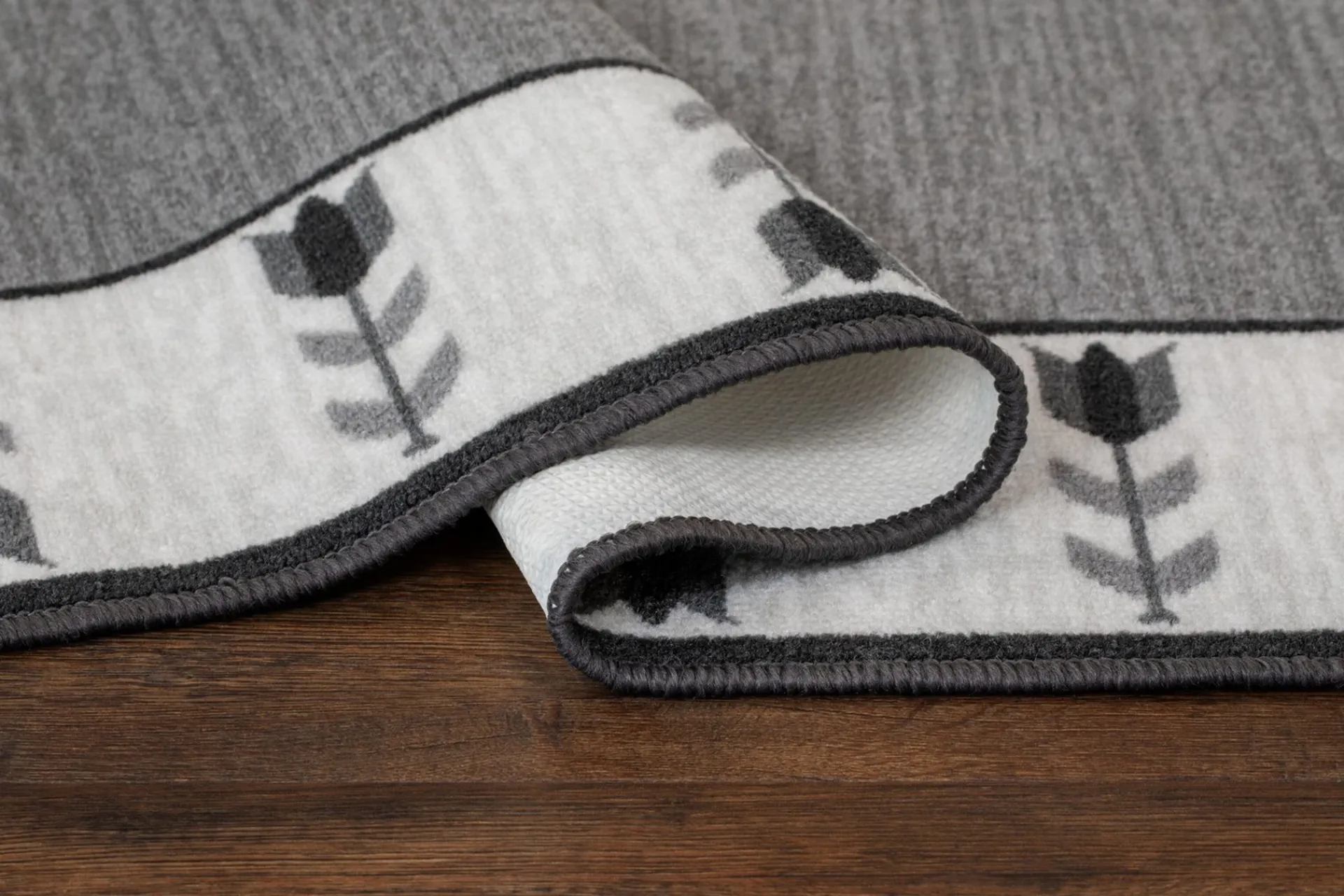 KM Home Flatvevde Tepper-Tulpan Flatvevd Matte 80x300 cm Grey