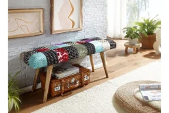 Wohnling Entrebenk|Benk-Tultered Sittebenk 117 cm Flerfärgad