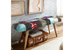 Wohnling Entrebenk|Benk-Tultered Sittebenk 117 cm Flerfärgad