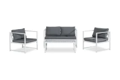Comfort Garden Veranda & Terrasse|Loungemøbler Salg-Tunis Sofagruppe Hvit,Grey