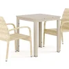 Comfort Garden Spisegrupper Hage-Tunis utendørs caféssett 70x70 cm med 2 Thor Light uterlenestoler
