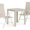Comfort Garden Tunis utendørs caféssett 70x70 cm med 2 Maggie regulerbare stoler