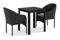 Comfort Garden Tunis utendørs kafésett 70x70 cm med 2 Thor-lenestoler