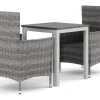 Comfort Garden Tunis utendørs kafésett 70x70 cm med 2 Thor utendørs lenestoler