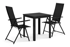 Comfort Garden Balkongmøbler|Balkongsofaer-Tunis utendørs kafésett 70x70 cm med 2 Sanna posisjonsstoler