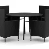 Comfort Garden Spisegrupper Hage-Tunis utendørs rund spisegruppe 120 cm med 4 Thor utefåtøljer