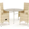 Comfort Garden Tunis utendørs rund spisegruppe 120 cm med 4 Jenny spisestoler