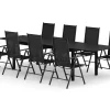Comfort Garden Spisegrupper Hage-Tunis utendørs spisegruppe, uttrekkbar 205/305x90 cm, med 8 Maggie regulerbare stoler