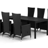 Comfort Garden Spisegrupper Hage-Tunis utendørs spisegruppe uttrekkbar 205/305x90 cm med 6 Jenny spisestoler