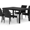 Comfort Garden Tunis utendørs spisegruppe 140x90 cm med 4 Thor Light uterlenestoler
