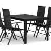 Comfort Garden Spisegrupper Hage-Tunis utendørs spisegruppe 140x90 cm med 4 Maggie posisjonsstoler