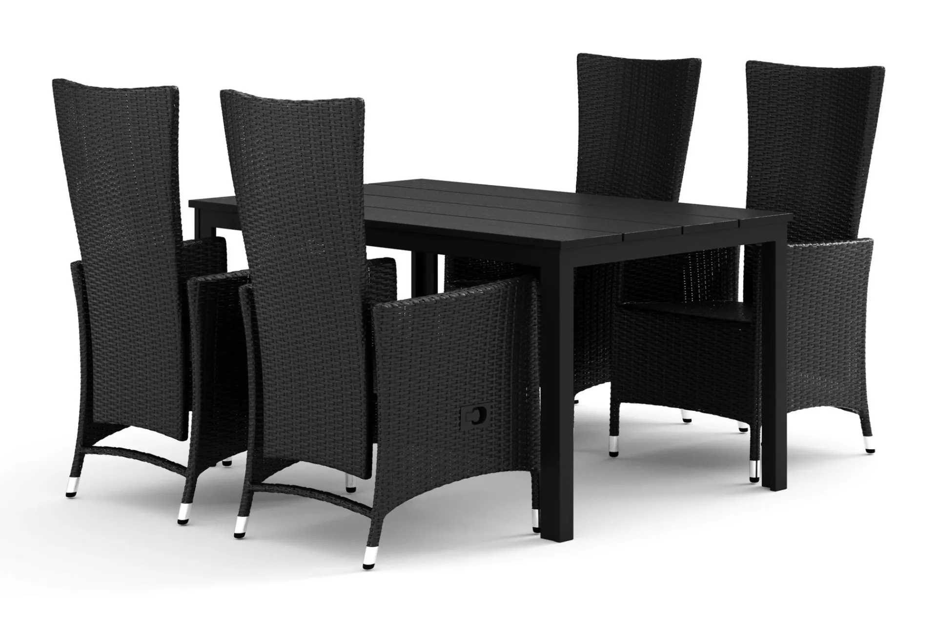 Comfort Garden Tunis utendørs spisegruppe 140x90 cm med 4 posisjonsstoler