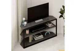 Tv-Benk & Mediabenk-TV-bord Echo Retro Grå Mørkegrå