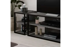 Tv-Benk & Mediabenk-TV-bord Echo Retro Grå Mørkegrå