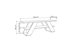 Tv-Benk & Mediabenk-TV-bord Janesh stein Sand