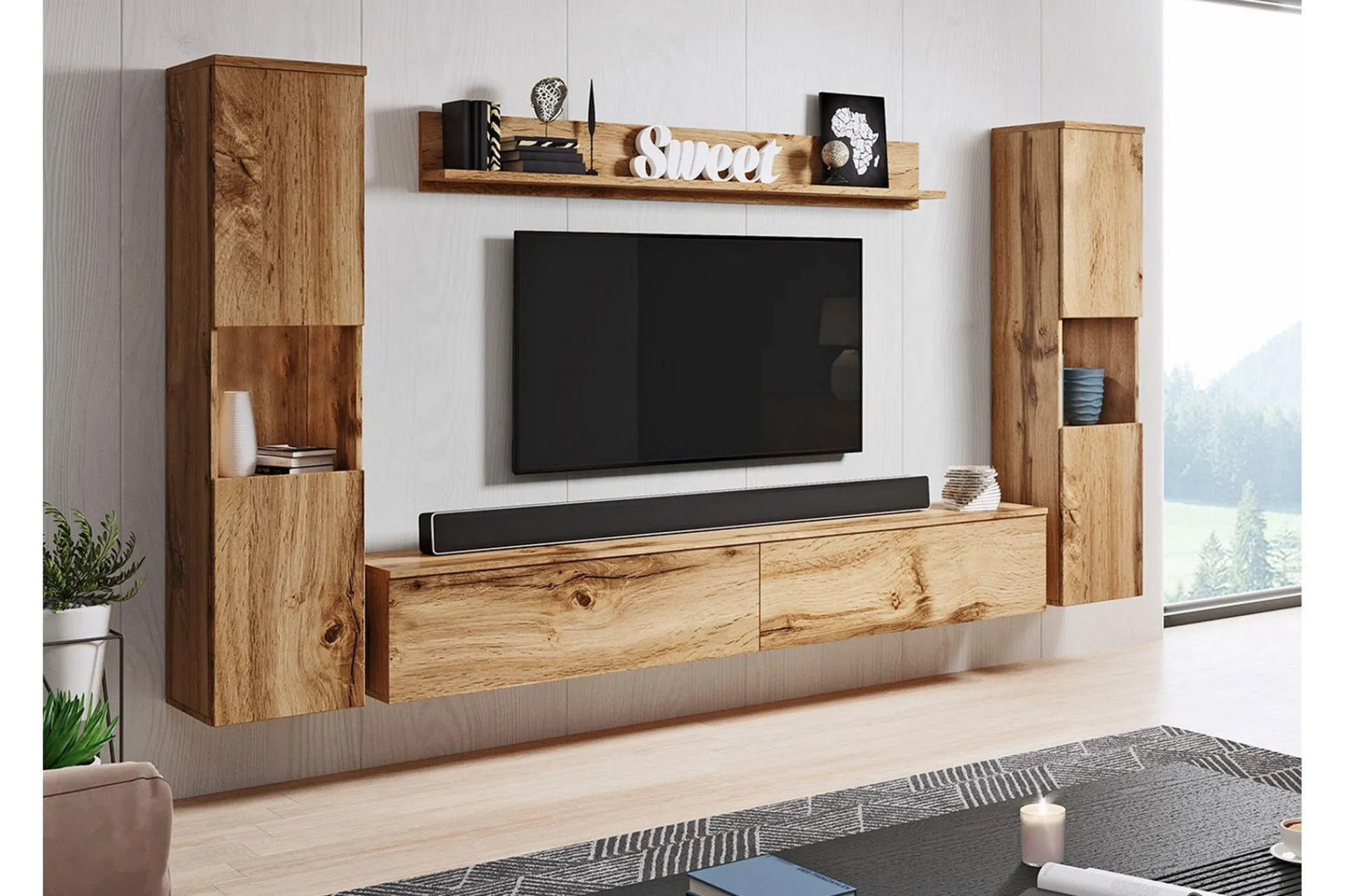 Tv-Møbelsett-Tv-møbelsett tre