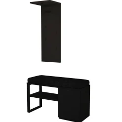 Entrebenk|Benk-Uniqo Hallstativsett 35x90x35 cm Svart