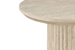 Andrarum Uppveda Asymmetrisk Sofabord Travertin Utseende 130x70 cm