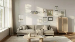 Andrarum Uppveda Asymmetrisk Sofabord Travertin Utseende 130x70 cm