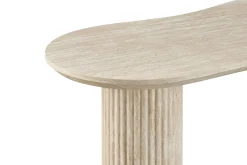 Andrarum Uppveda Asymmetrisk Sofabord Travertin Utseende 130x70 cm