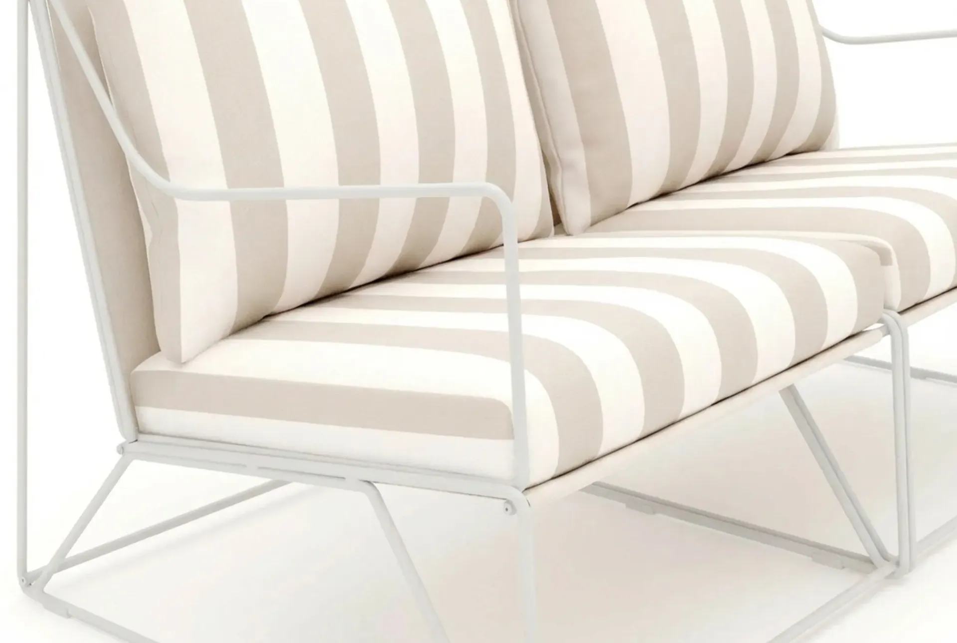 Comfort Garden Lounge Sofa|Lounge Sofa-Usteryd 2-seters Loungesofa Beige/Stripet