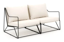 Comfort Garden Loungemøbler Salg-Usteryd 2-seters Loungesofa Svart/Beige