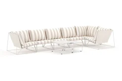 Comfort Garden Lounge Sofa|Lounge Sofa-Usteryd utendørs hjørnesofa 6-seters vendbar Beige