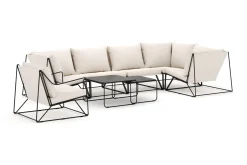 Comfort Garden Usteryd utendørs hjørnesofa 6-seters vendbar med lenestol