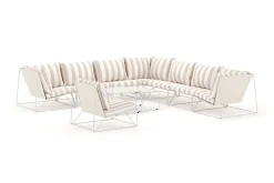 Comfort Garden Usteryd utendørs hjørnesofa 8-seter vendbar med lenestol