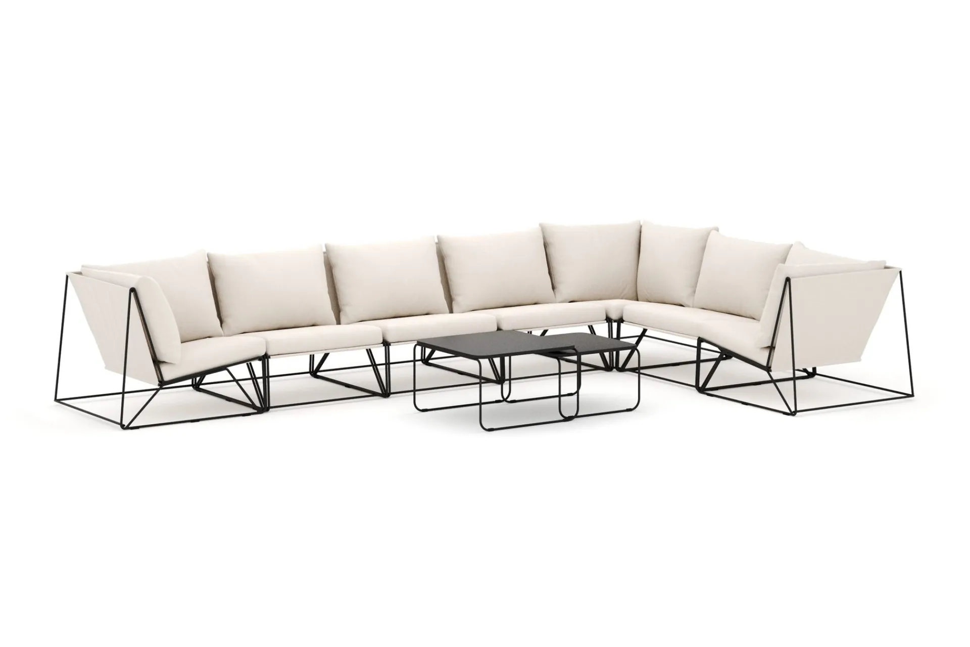 Comfort Garden Usteryd utendørs L-sofa 7-seter vendbar