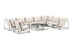 Comfort Garden Usteryd utendørs L-sofa 8-seter vendbar med lenestol
