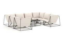 Comfort Garden Usteryd utendørs U-sofa 8-seters med lukket avslutning