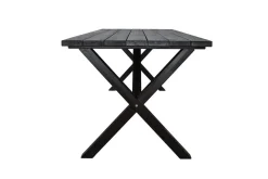 Utendørs møbelgruppe 190 cm Bord & 6 Levanto grå stoler