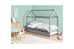 Barneseng & Juniorseng-Uttrekkbar barneseng Crillon Grey