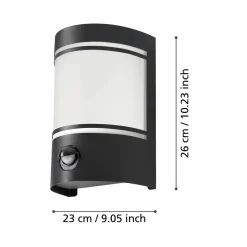 Entré|Fasadebelysning-Utvendig vegglampe Cerno med sensor Svart