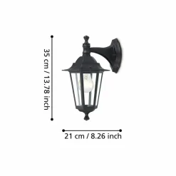 Entré|Fasadebelysning-Utvendig vegglampe Laterna Svart