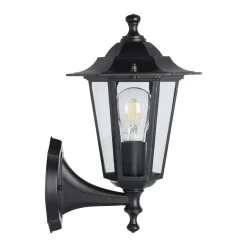 Entré|Fasadebelysning-Utvendig vegglampe Laterna Svart
