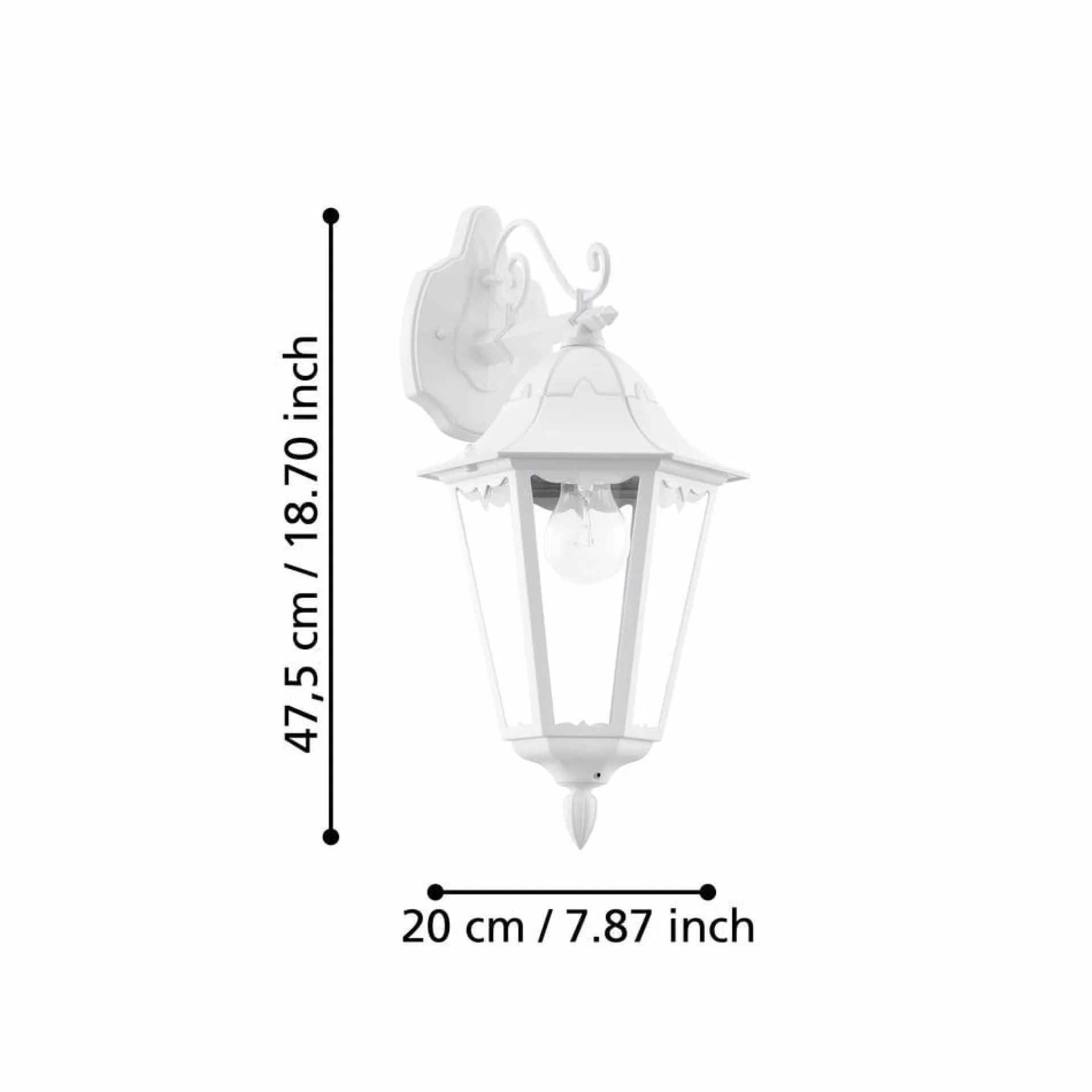 Utvendig vegglampe Navedo Nedovervendt