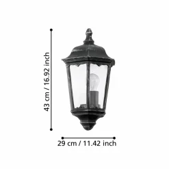 Utvendig vegglampe Navedo Overflatemontert