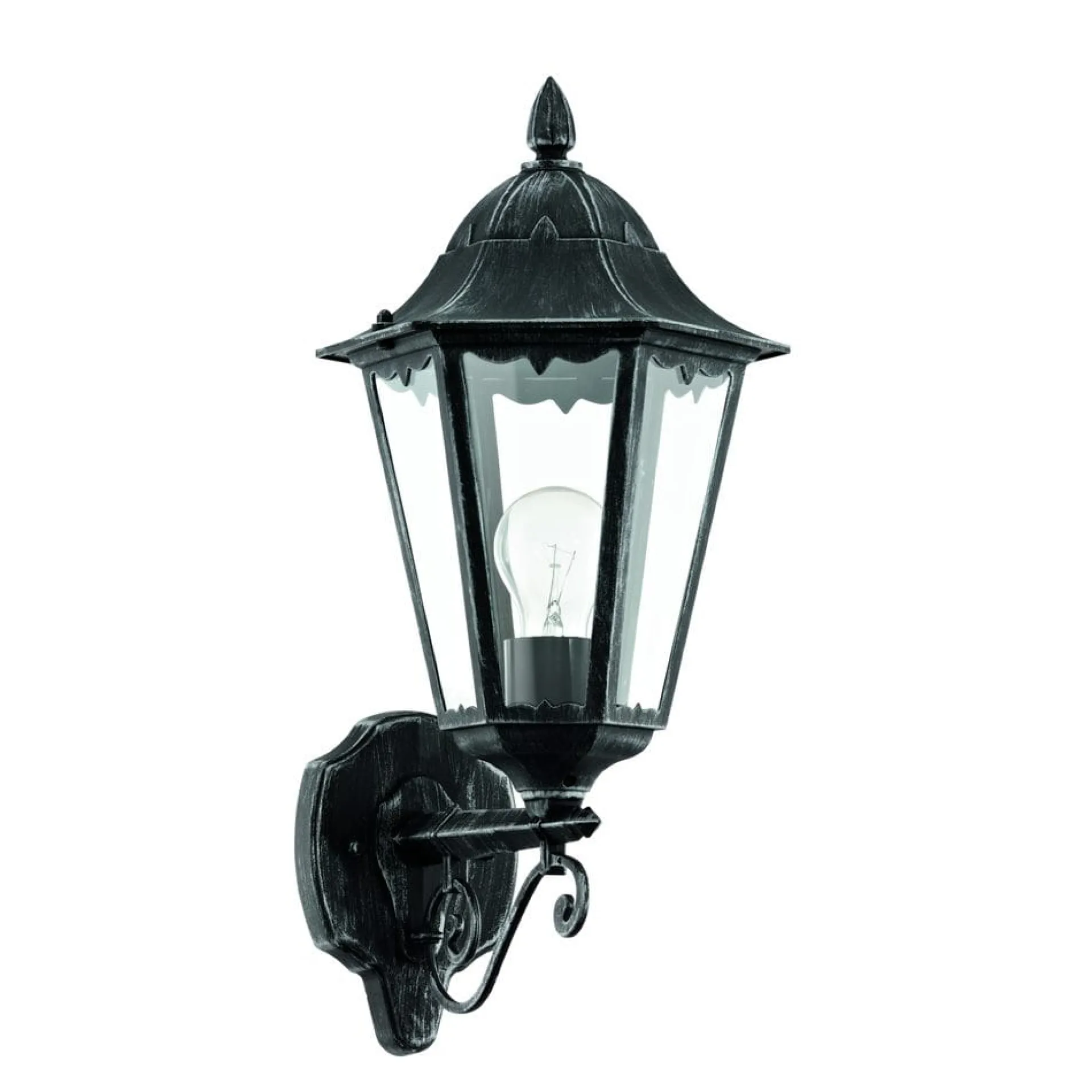 Entré|Fasadebelysning-Utvendig vegglampe Navedo Toppmontert Svart