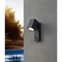 Entré|Fasadebelysning-Utvendig vegglampe Sakeda med sensor Antracit