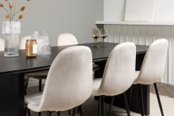 Venture Home Spisegrupper-Vail Matgruppe 200 cm Rektangulær med 6 Polar stoler Beige,Svart